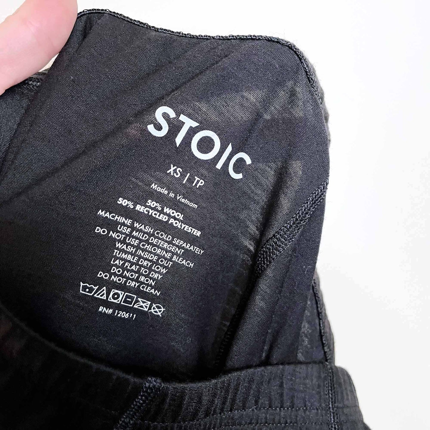 stoic merino wool base layer 3/4 tights - size xs