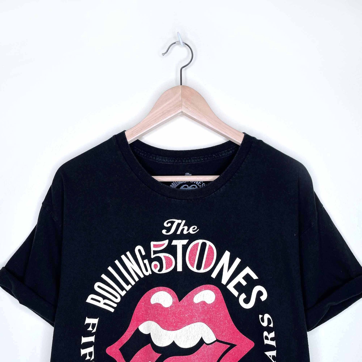 rolling stones 50th anniversary tour band tee 2013 - size large