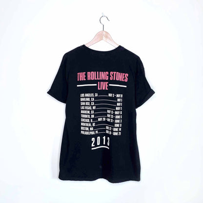 rolling stones 50th anniversary tour band tee 2013 - size large