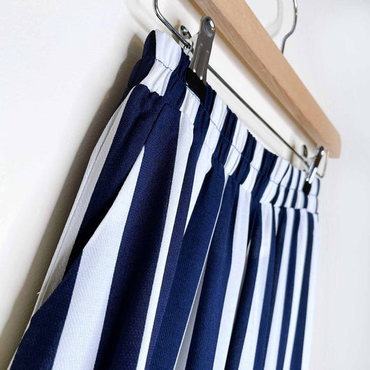 nwt red coral high rise striped pull-on wide leg palazzo pants - size small