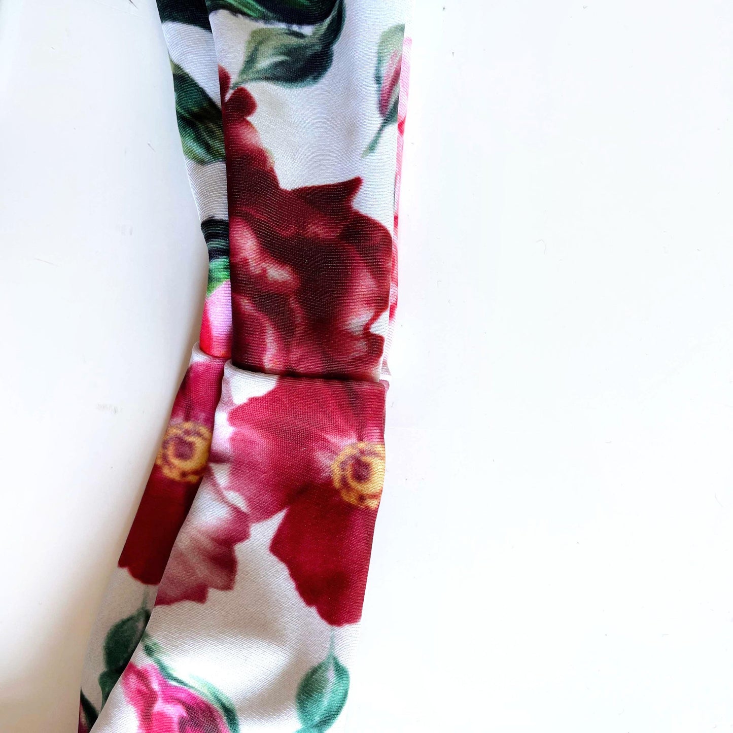 zaful floral ruched top thong bikini set - size medium