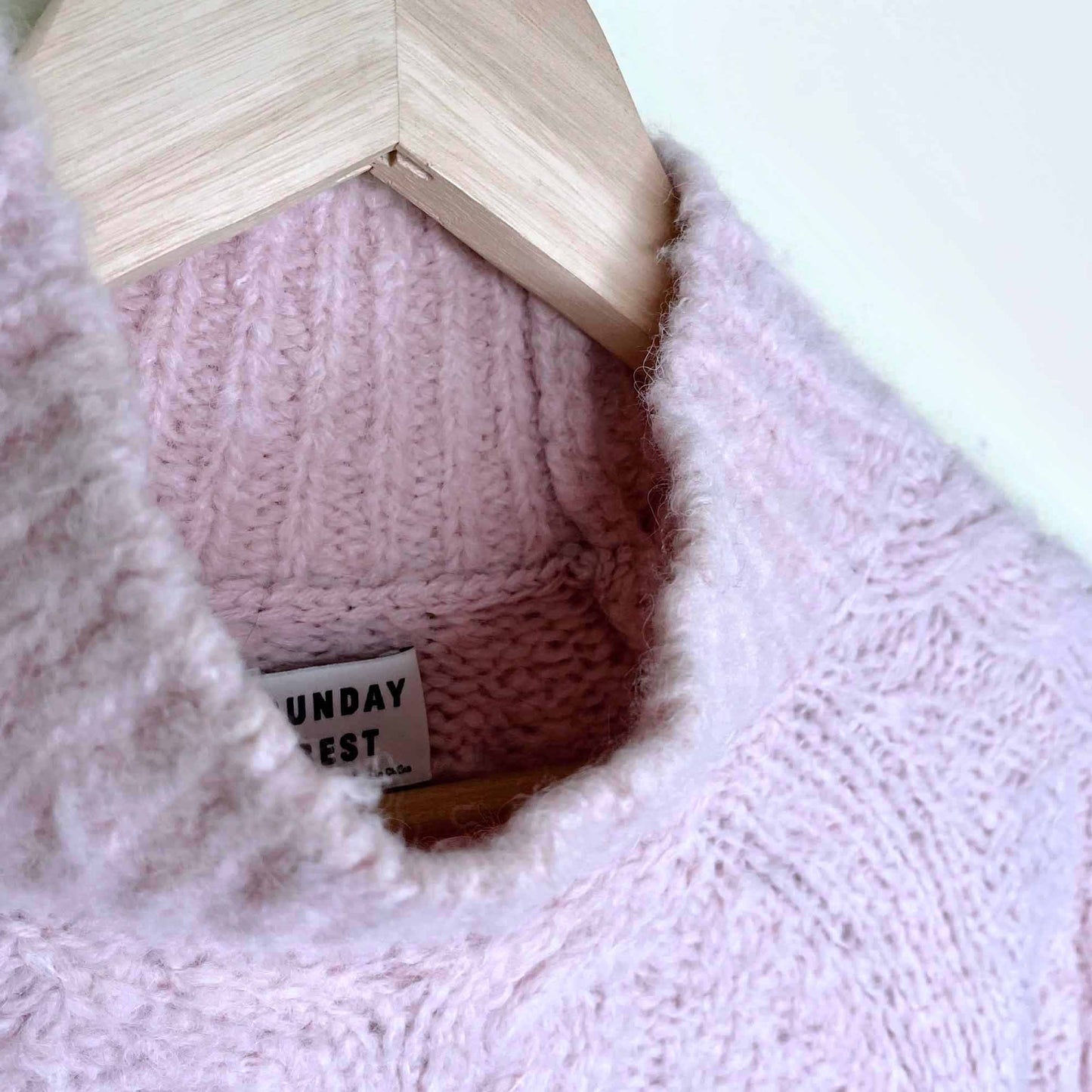 sunday best alpaca-blend mockneck cropped sweater - size small