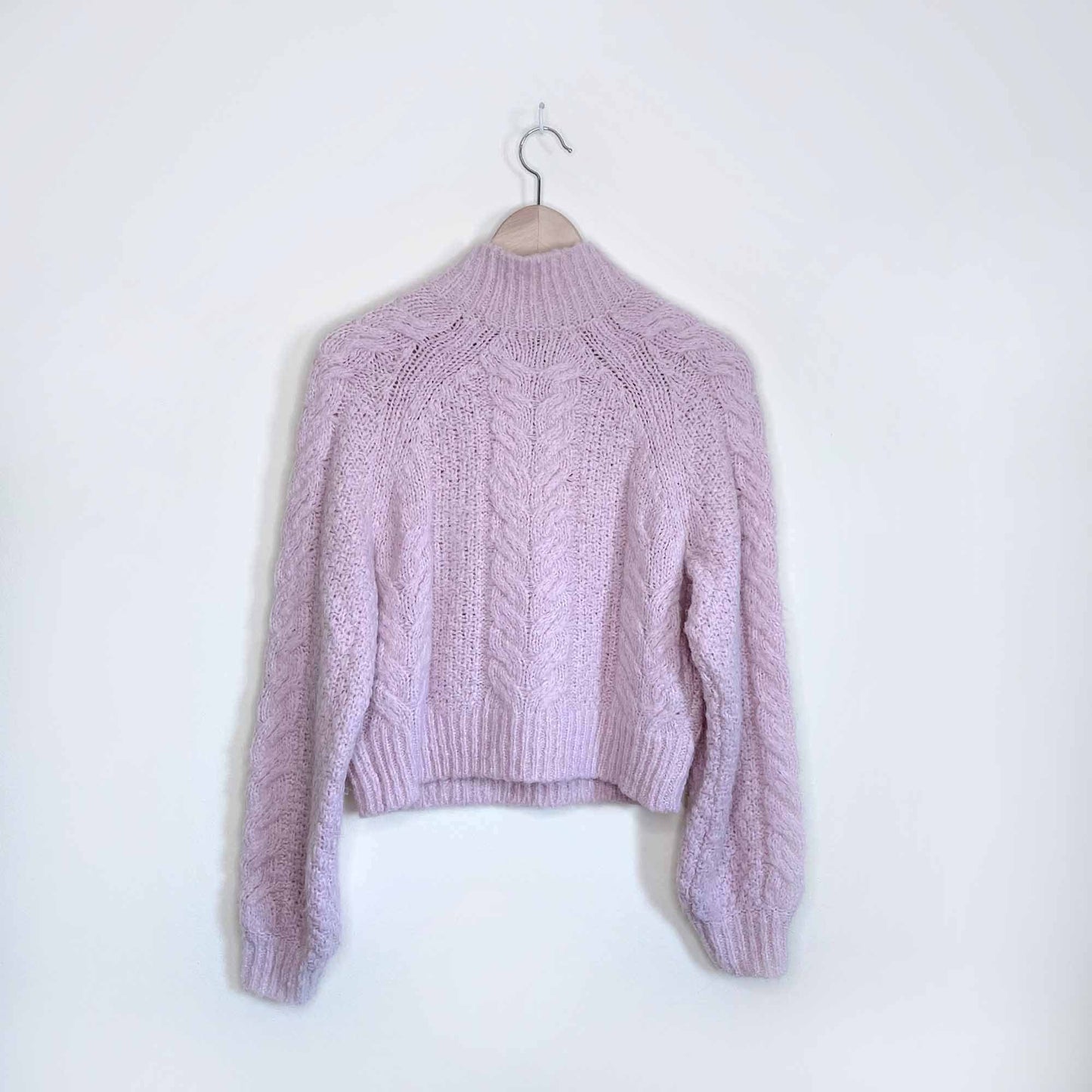 sunday best alpaca-blend mockneck cropped sweater - size small