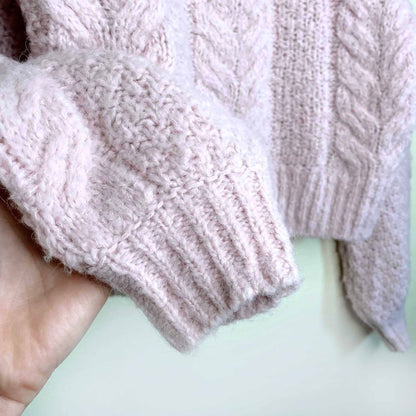 sunday best alpaca-blend mockneck cropped sweater - size small