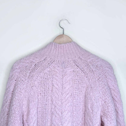 sunday best alpaca-blend mockneck cropped sweater - size small