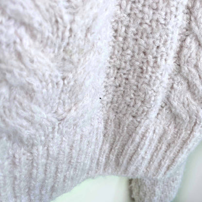 sunday best alpaca-blend mockneck cropped sweater - size small