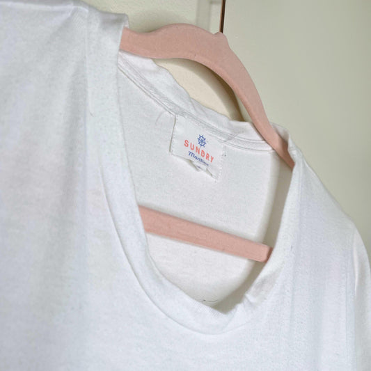sundry maritime peace sign tee - size 2 (med)