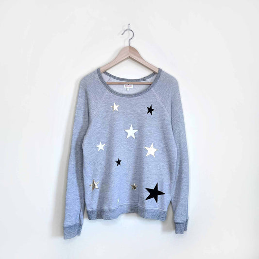 sundry metallic stars raglan crewneck sweatshirt - size 1