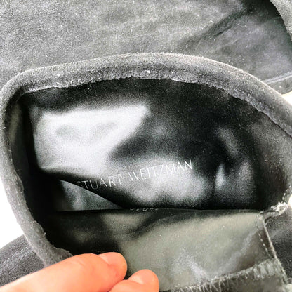 stuart weitzman black lowland suede over the knee boots - size 7