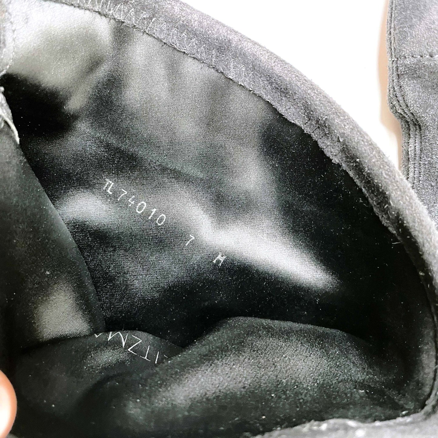 stuart weitzman black lowland suede over the knee boots - size 7