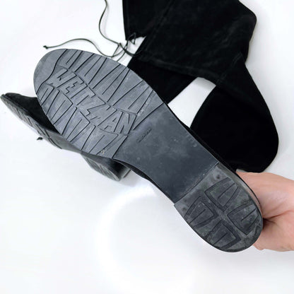 stuart weitzman black lowland suede over the knee boots - size 7