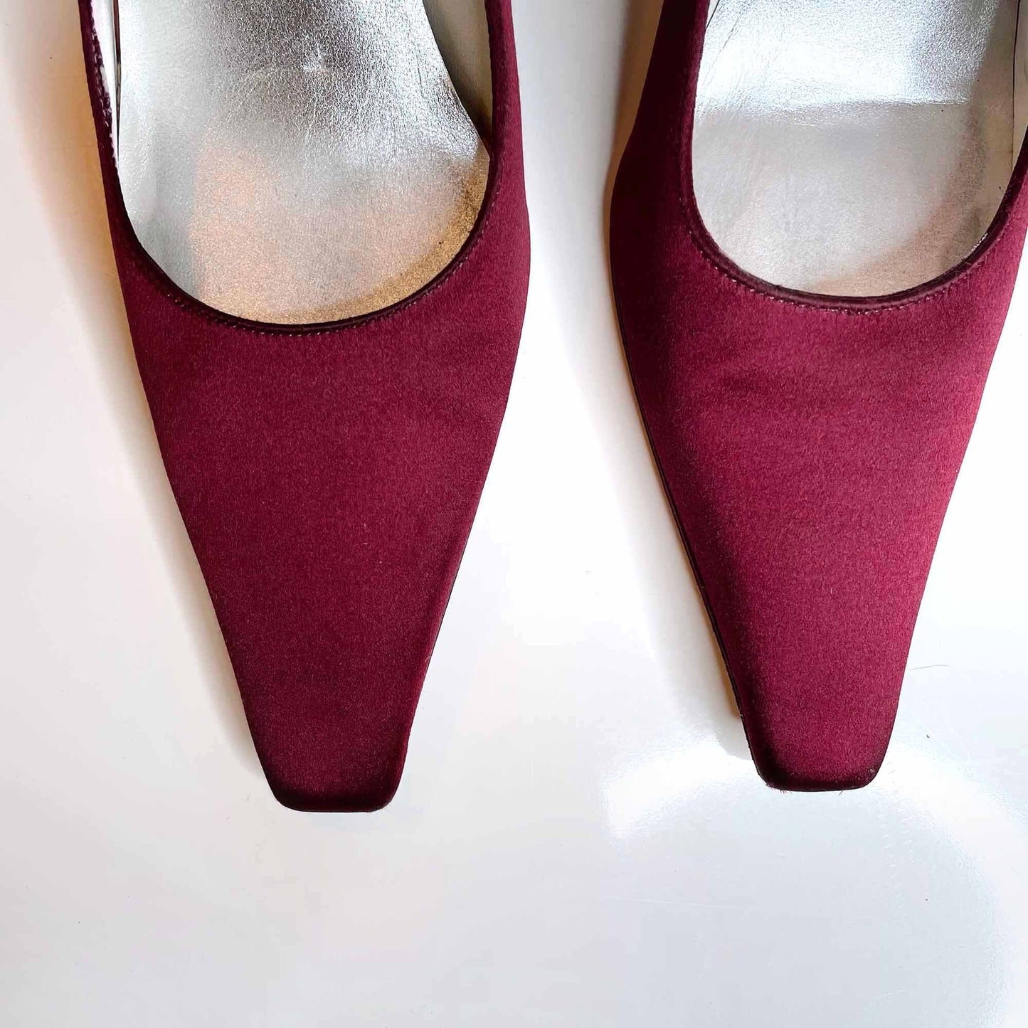 Vintage Stuart Weitzman red satin pumps - size 8.5