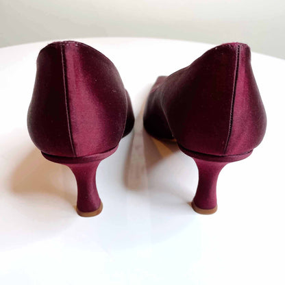 Vintage Stuart Weitzman red satin pumps - size 8.5