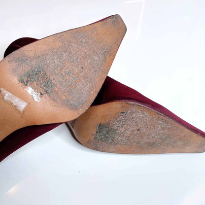 Vintage Stuart Weitzman red satin pumps - size 8.5