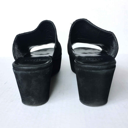 Stuart Weitzman Flatout leather platform Slides - size 8