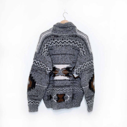 vintage britches 100% wool hand-knit southwestern pullover sweater - size small