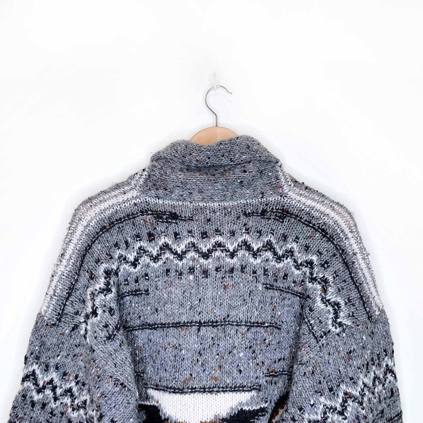 vintage britches 100% wool hand-knit southwestern pullover sweater - size small