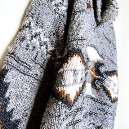 vintage britches 100% wool hand-knit southwestern pullover sweater - size small