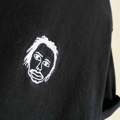 earl sweatshirt black odd future embroidered face tee - size medium