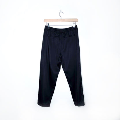t by alexander wang black satin sweatpants - size 2