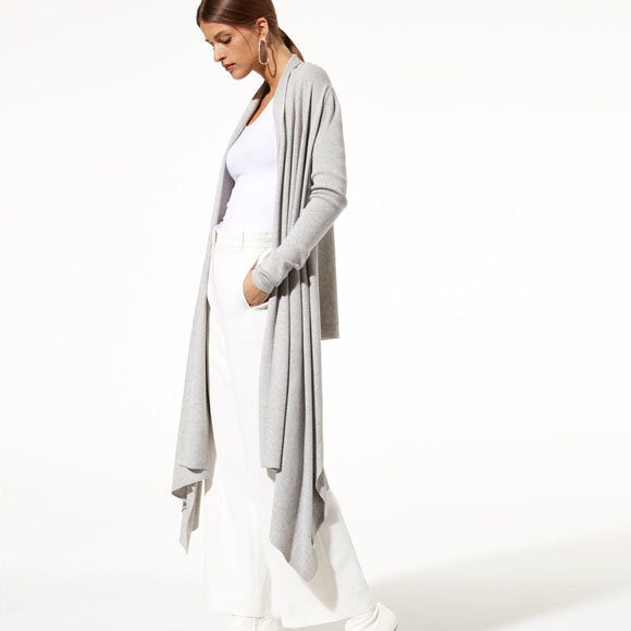 T. Babaton cashmere-silk Baldrick wrap cardigan - size Small