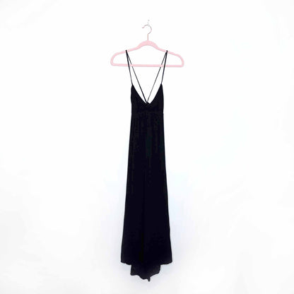 talula cosimo tie back crepe midi dress - size 4