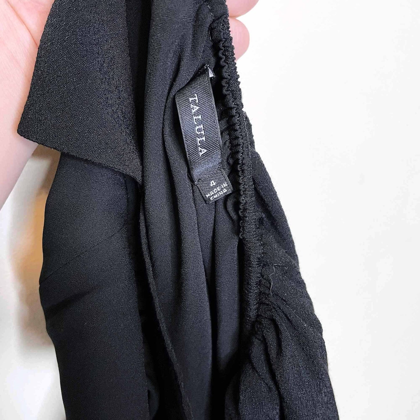 talula cosimo tie back crepe midi dress - size 4