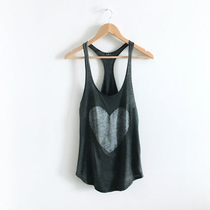 Talula washed down racerback heart tank - size xs