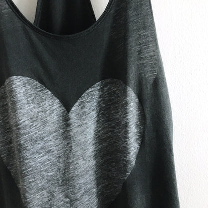 Talula washed down racerback heart tank - size xs