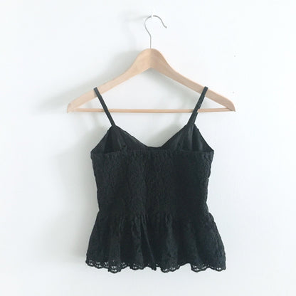 Talula black lace peplum bustier - size Medium