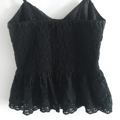 Talula black lace peplum bustier - size Medium