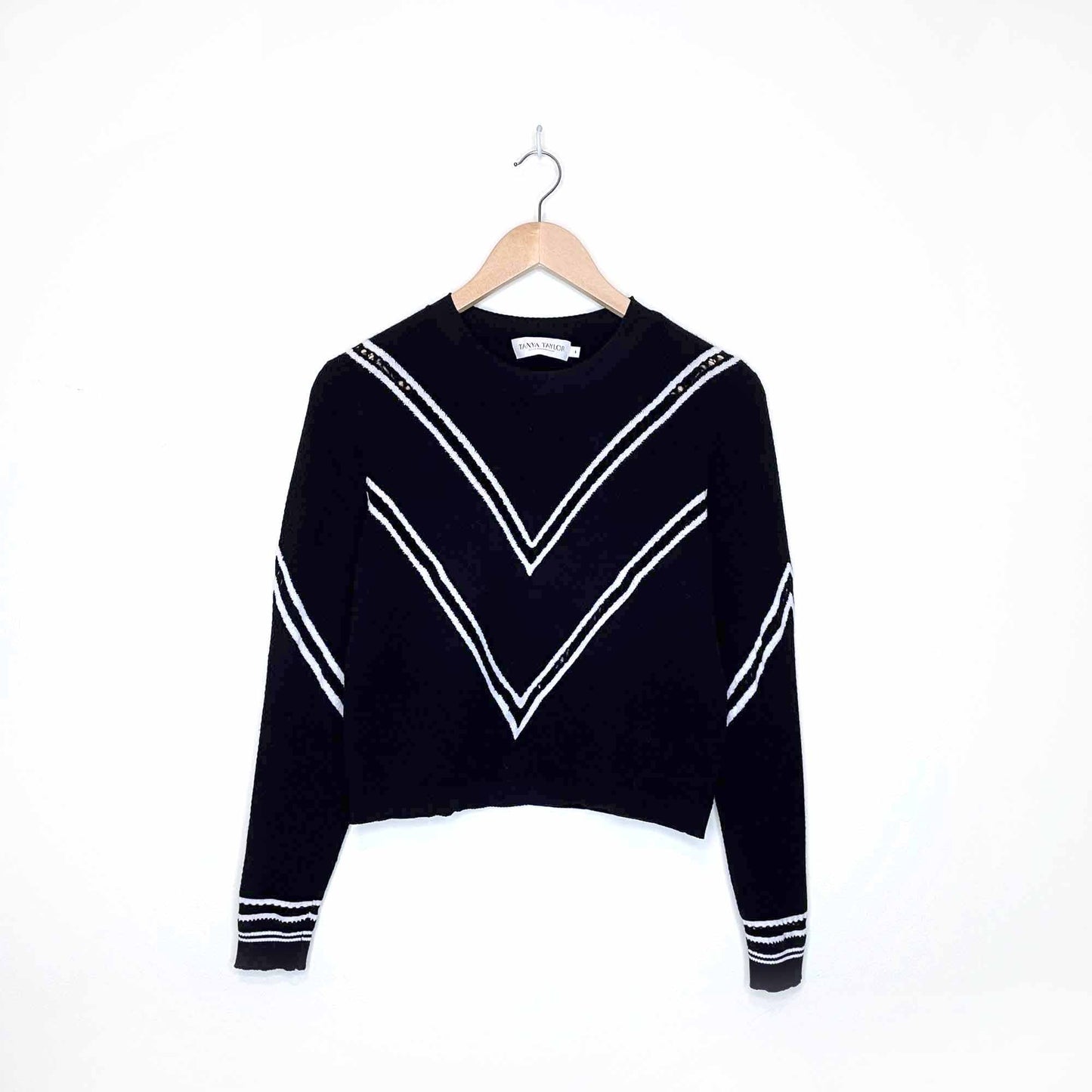 tanya taylor v design lightweight keaton sweater - size small