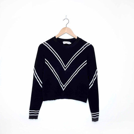 tanya taylor v design lightweight keaton sweater - size small