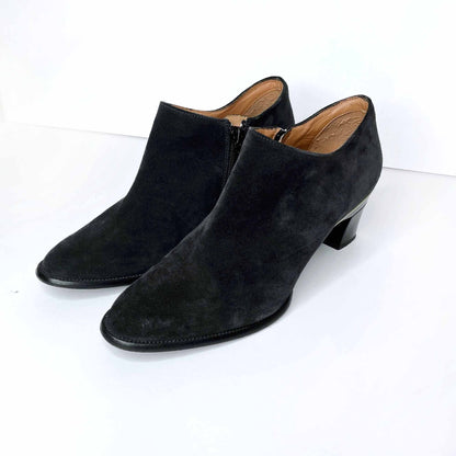 tanya heath paris adele black suede booties - size 40