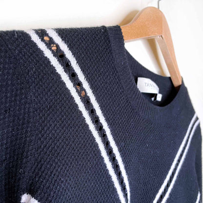 tanya taylor v design lightweight keaton sweater - size small