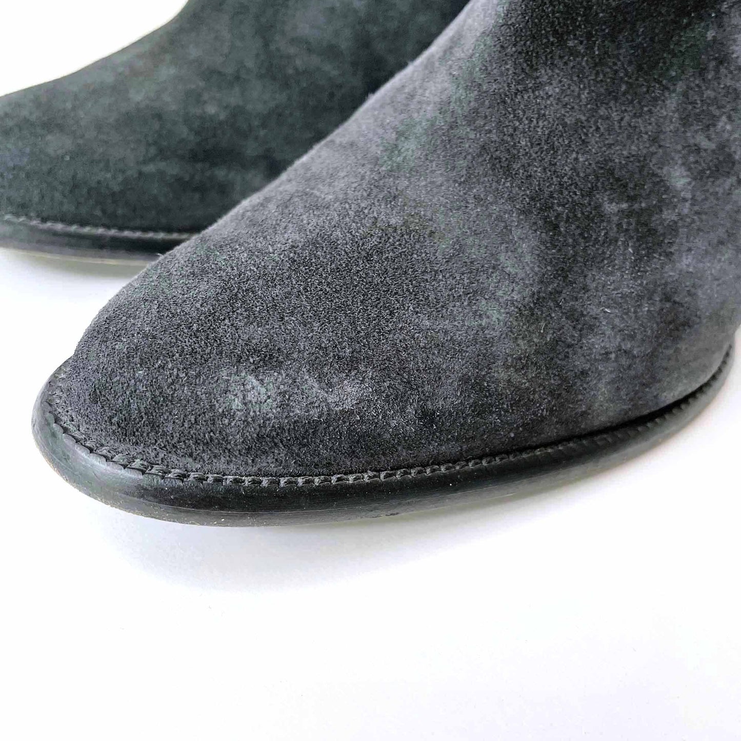 tanya heath paris adele black suede booties - size 40