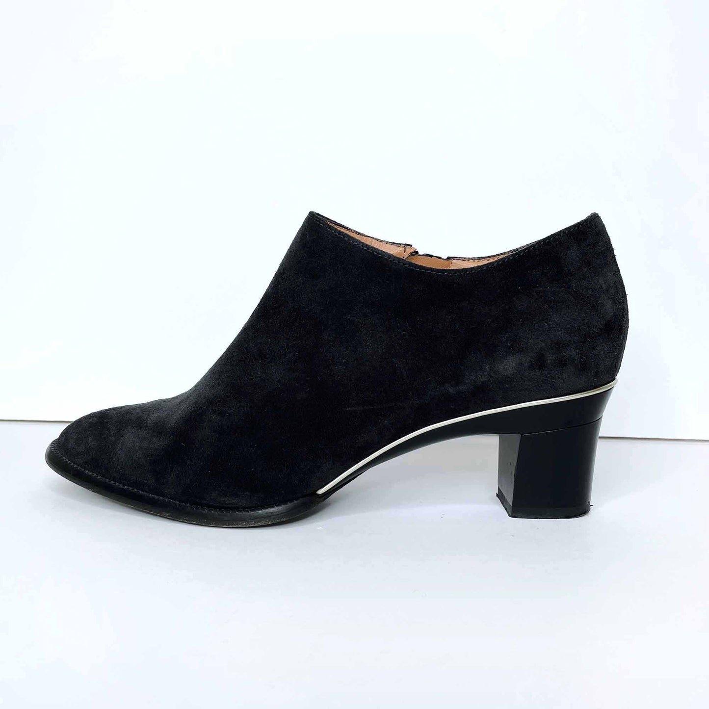 tanya heath paris adele black suede booties - size 40