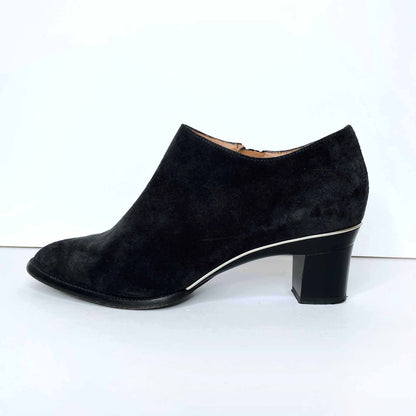 tanya heath paris adele black suede booties - size 40