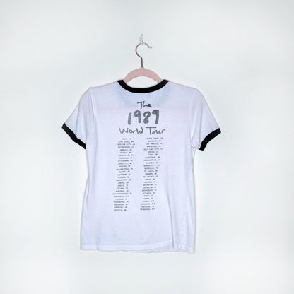 taylor swift 1989 tour concert ringer tee - size xs