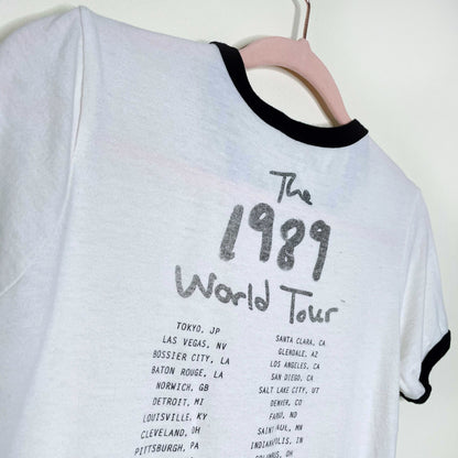 taylor swift 1989 tour concert ringer tee - size xs