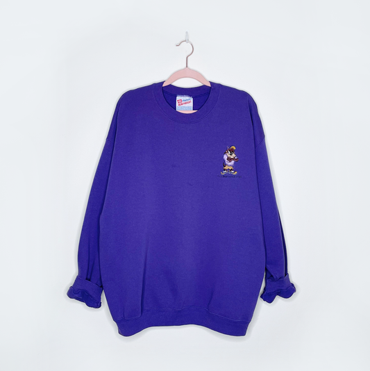 1996 warner bros hanes tasmanian devil sweatshirt - size xl