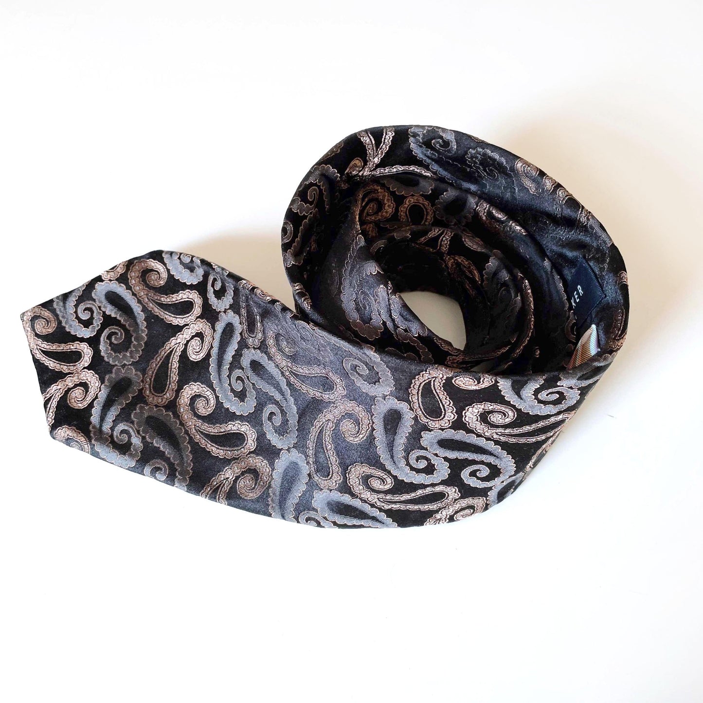 ted baker silk metallic paisley tie