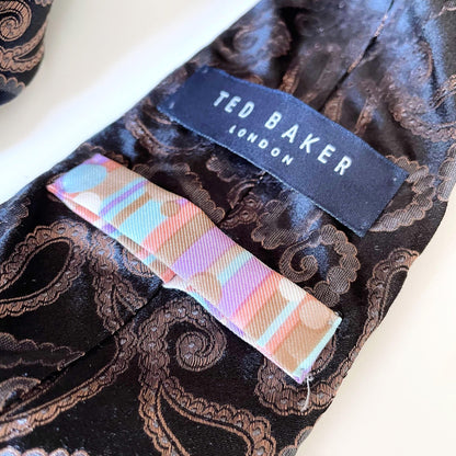 ted baker silk metallic paisley tie