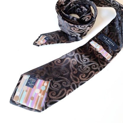 ted baker silk metallic paisley tie