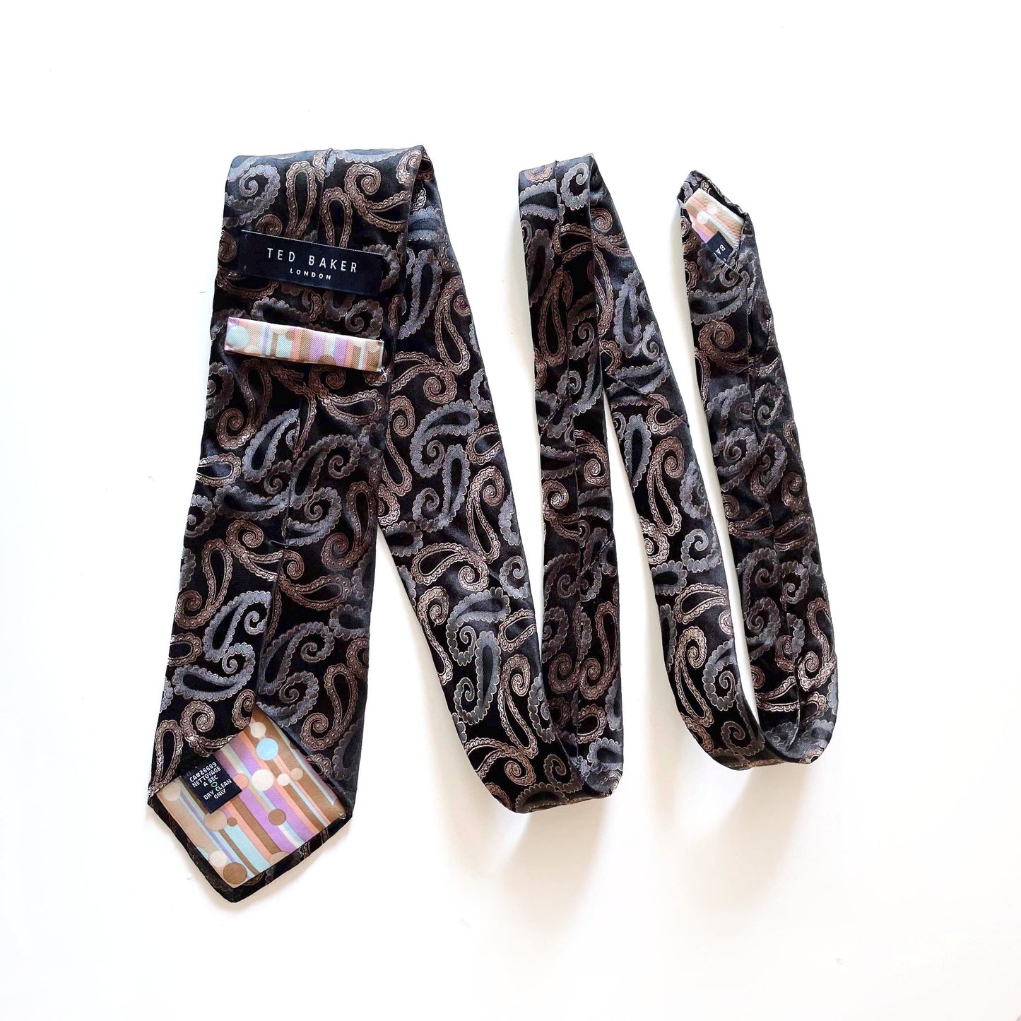 ted baker silk metallic paisley tie