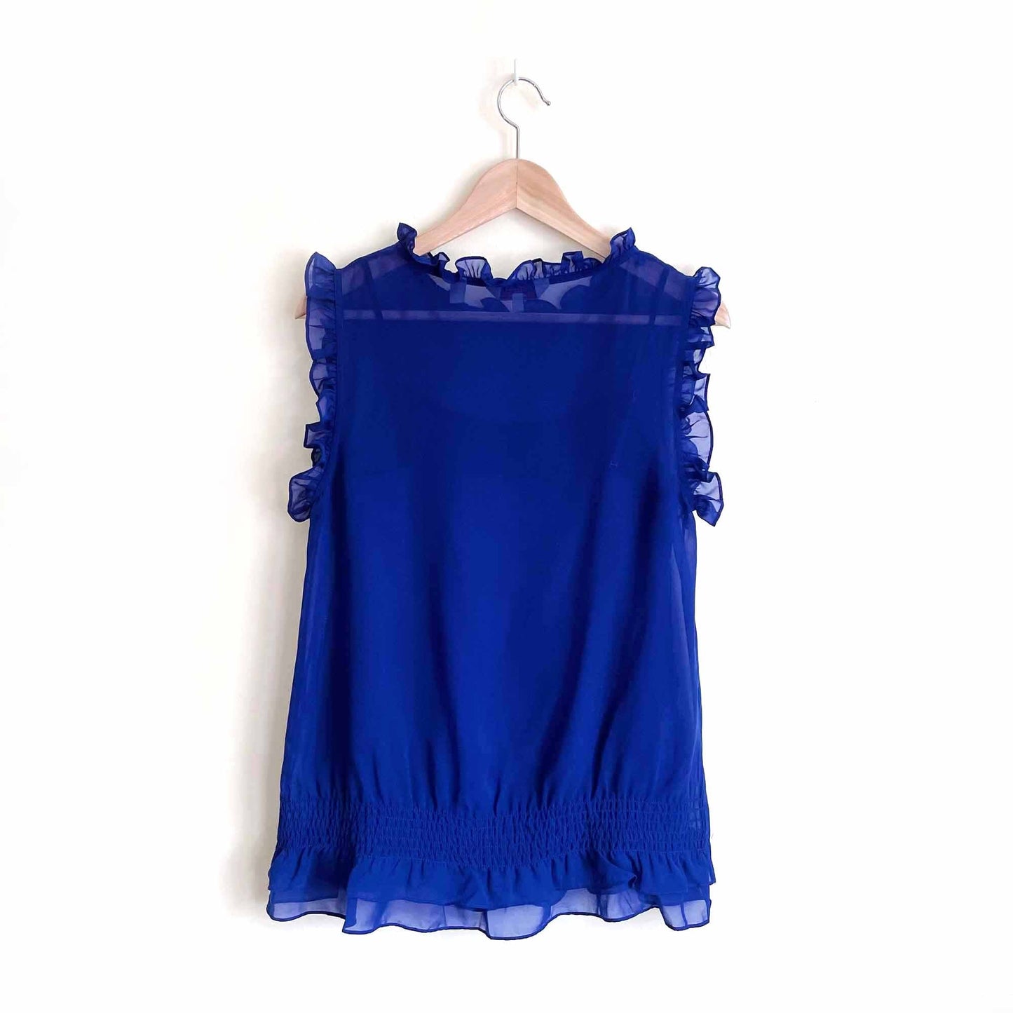 ted baker ruffle chiffon sleeveless blouse - size 2