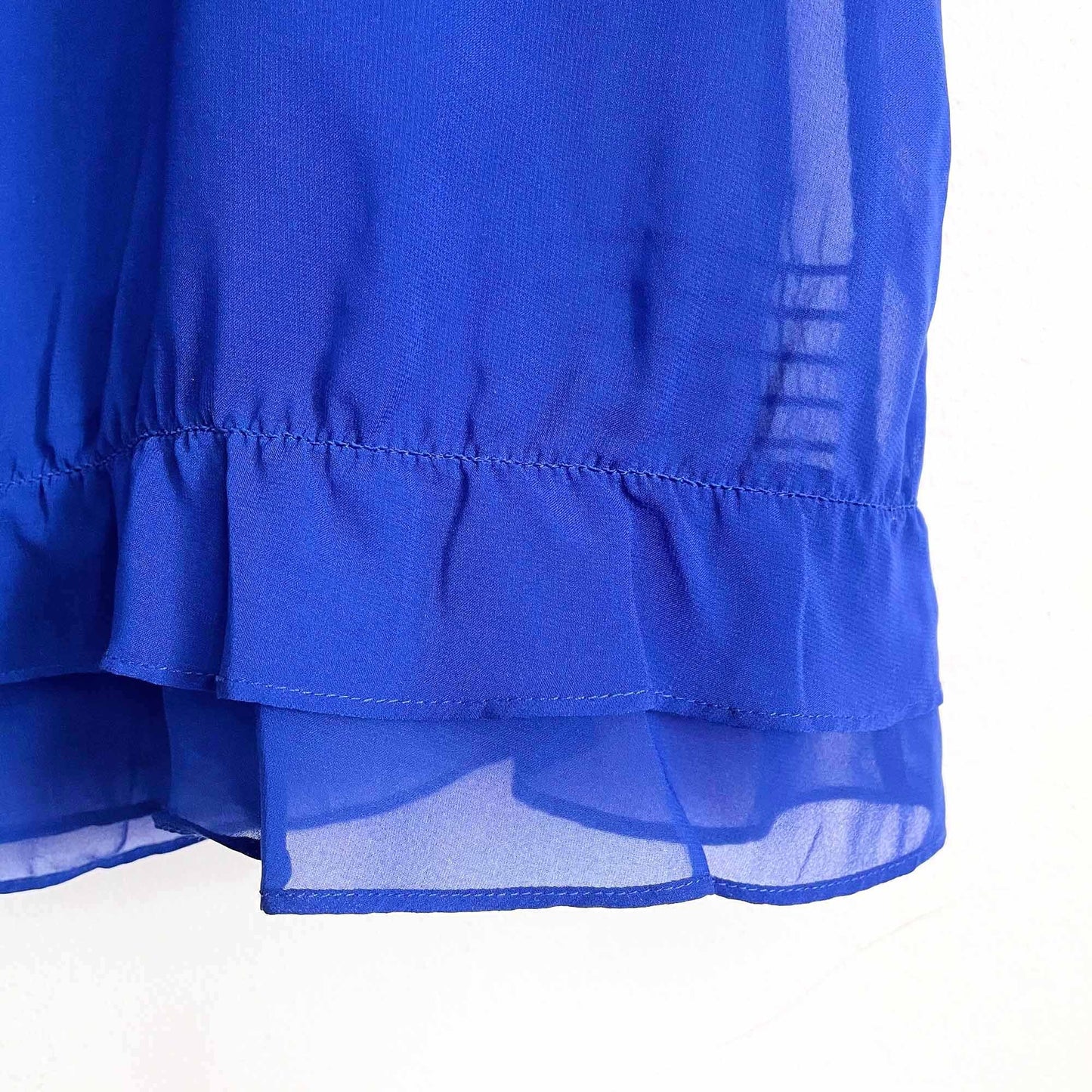 ted baker ruffle chiffon sleeveless blouse - size 2