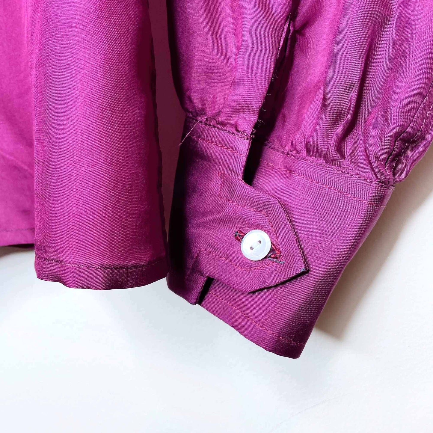 vintage 80's ted lapidus silk western button down shirt - size 40