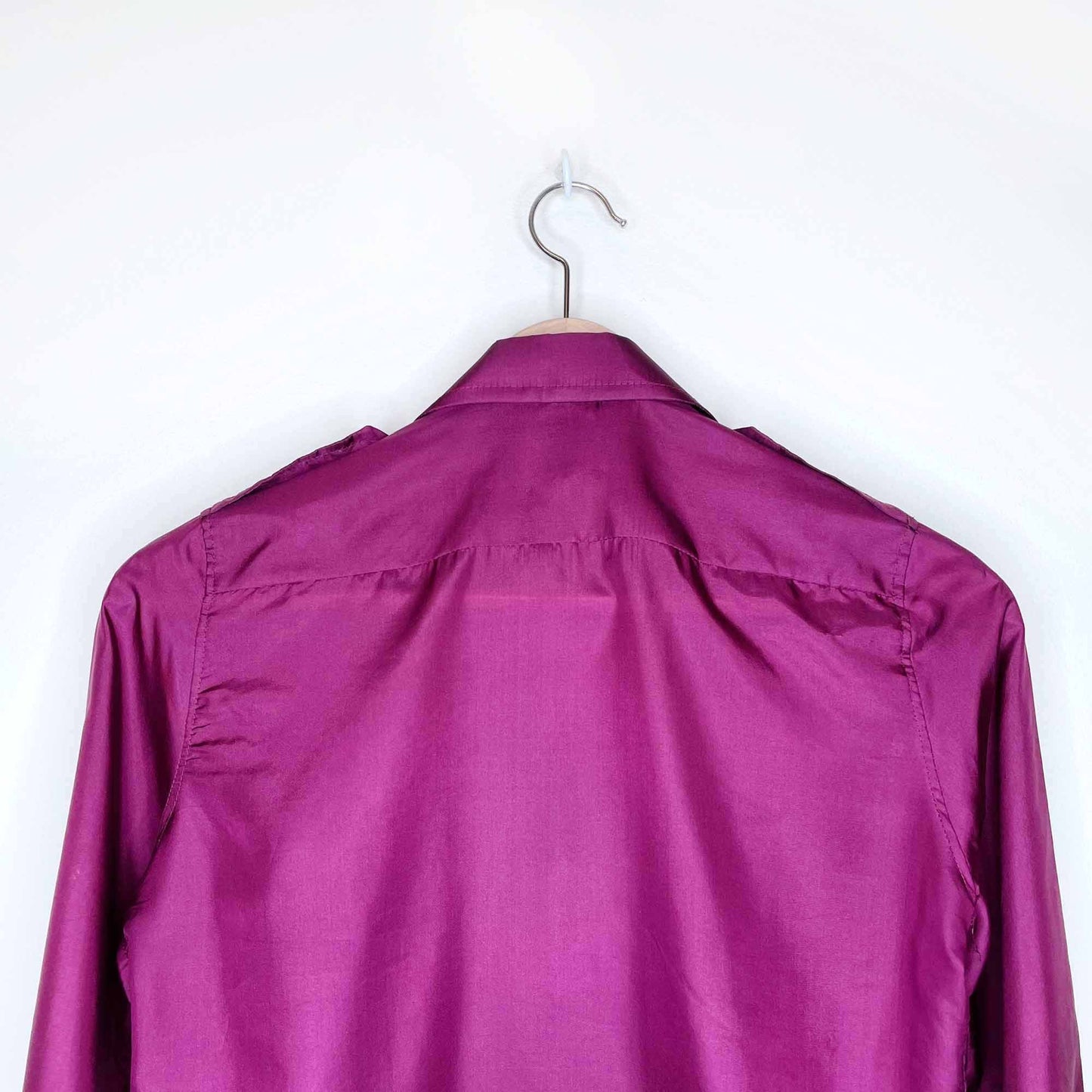 vintage 80's ted lapidus silk western button down shirt - size 40