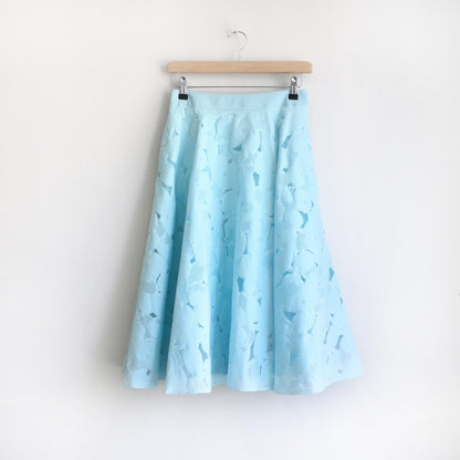 Ted Baker flora burnout a-line midi skirt - size 1